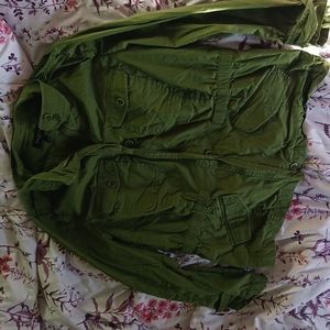 Talbots Green military style jacket